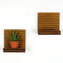 Hanah Home Raf263 Estantería de pared de nogal (2 piezas)